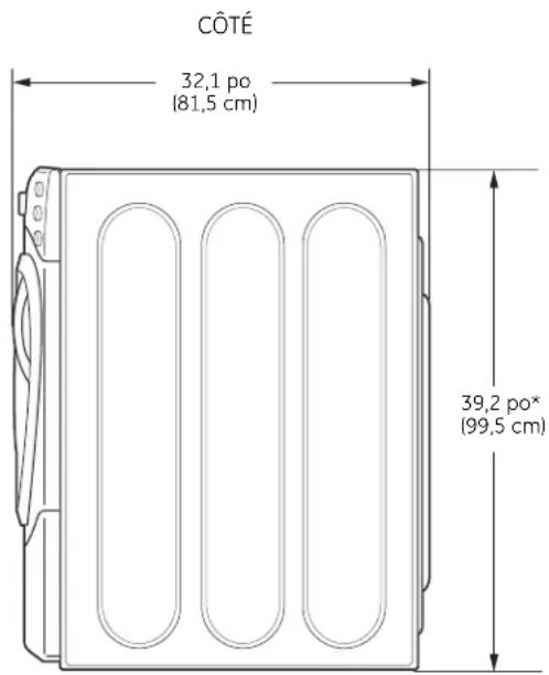GE Profile WPDH8900JMV - Espaces libres minimum pour l'installation - 2