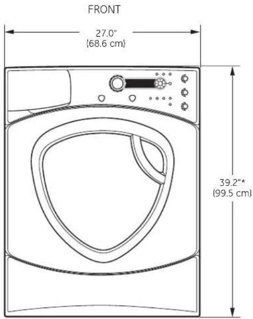 GE Profile WPDH8900JMV - Minimum Installation Clearances - 1