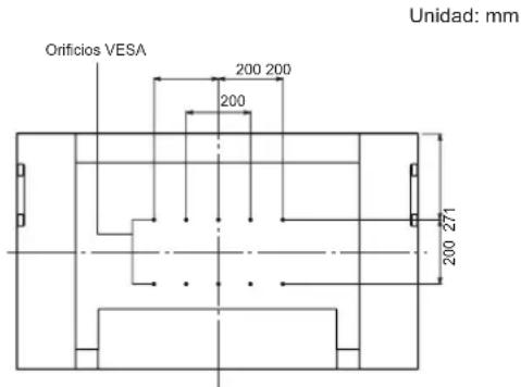 Orificios VESA 200 200 200 271 Unidad: mm