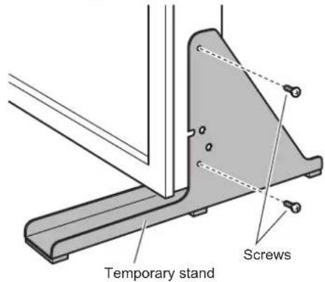 Temporary stand Screws
