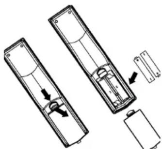 Dynex DXLCD37 - To install the remote control batteries: - 1
