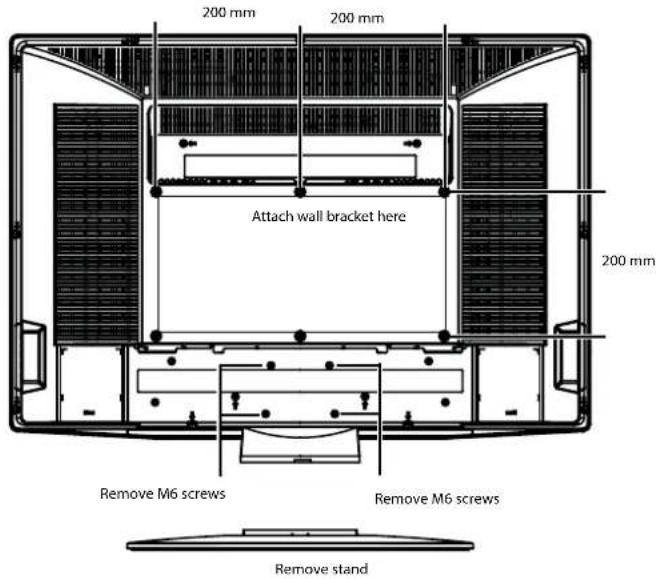Dynex DXLCD37 - To attach a wall mount bracket to your TV: - 1