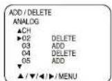 Dynex DXR13TV - To add or delete analog channels: - 3