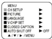 Dynex DXR13TV - To select TV or cable input: - 1