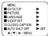 Dynex DXR13TV - To turn on closed captions (analog mode): - 1