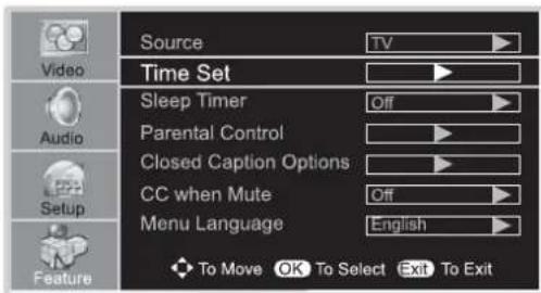 INSIGNIA NSLCD32FS - To automatically set the clock: - 1