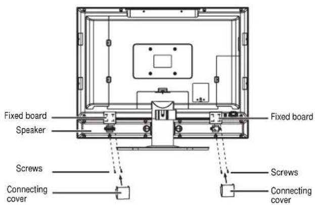 INSIGNIA NSLCD32FS - To attach and connect the speaker to your TV: - 1