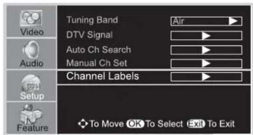 INSIGNIA NSLCD32FS - To add a label to a channel: - 1