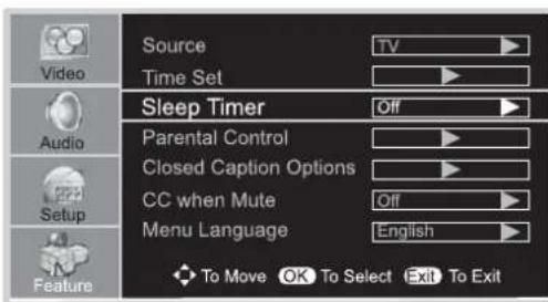 INSIGNIA NSLCD32FS - To set the sleep timer: - 1