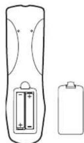 INSIGNIA NSLCD32FS - To install the remote control batteries: - 2