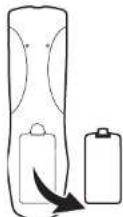 INSIGNIA NSLCD27FS - To install the remote control batteries: - 1
