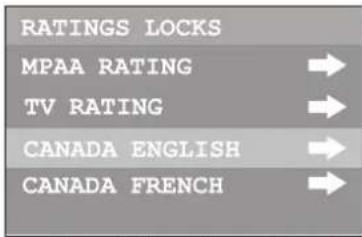 INSIGNIA NSF24TV - To set up Canadian French ratings: - 3