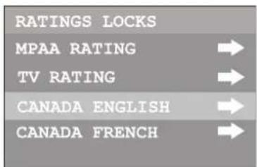 INSIGNIA NSF24TV - Para configurar las clasificaciones para el Canada anglofono: - 3