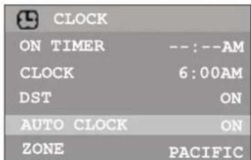 INSIGNIA NSF24TV - To set up the clock automatically: - 1