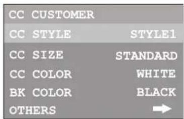 INSIGNIA NSF24TV - To customize the digital Closed Captions: - 1