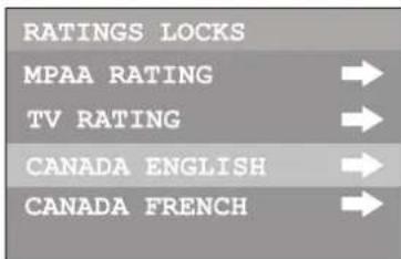 INSIGNIA NSF27TV - Pour configurer les classifications du Canada francophone : - 3