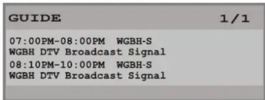 INSIGNIA NSF27TV - To display the program guide: - 1
