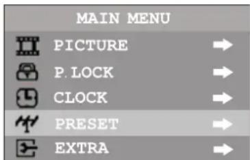 INSIGNIA NSF27TV - Para ingresar al menu del reloj: - 1