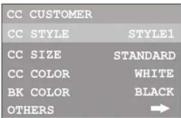 INSIGNIA NSF27TV - To customize the digital Closed Captions: - 1