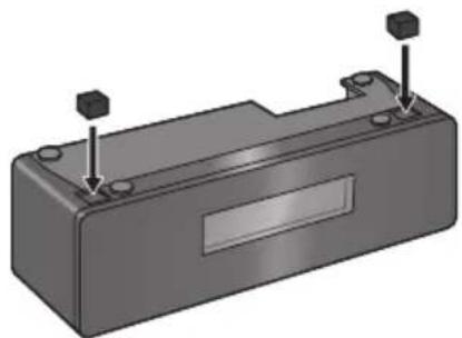 PIONEER HTS570 - Fixez les entretoises sur l'unité d'affichage et connectez. - 1