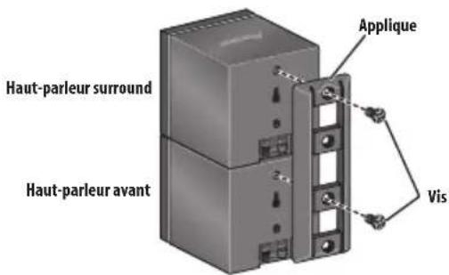 PIONEER HTS570 - Empilez les haut-parleurs et fixez-les par les appliques. - 3