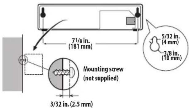 PIONEER HTS570 - Wall mounting the display unit - 1