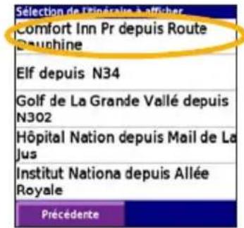 GARMIN iQue 3000 - Modification d'un itinéraire enregistré - 3