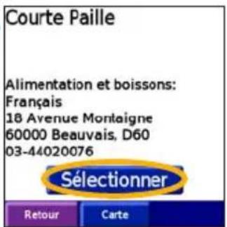GARMIN iQue 3000 - Creation d'un itinétaire dans l'agenda - 8