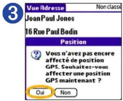 GARMIN iQue 3000 - Attribution d'une position GPS - 3