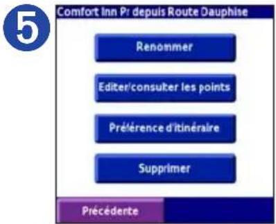 GARMIN iQue 3000 - Modification d'un itinéraire enregistré - 5