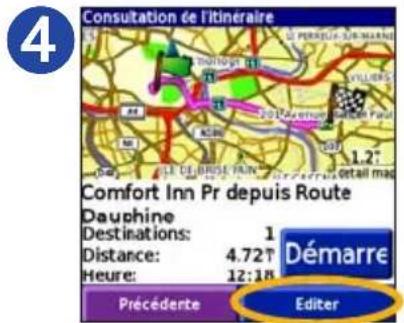 GARMIN iQue 3000 - Modification d'un itinéraire enregistré - 4