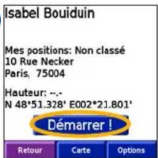 GARMIN iQue 3000 - Creation d'un itinéraire dans le carnet d'adresses - 4
