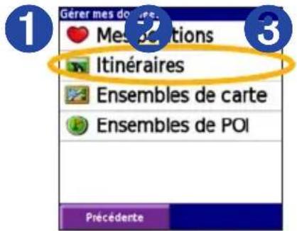 GARMIN iQue 3000 - Modification d'un itinéraire enregistré - 1