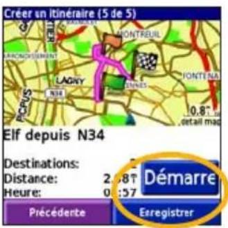 GARMIN iQue 3000 - Creation et enregistrement d'un nouvel itinétaire - 12