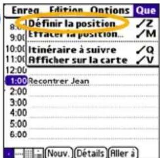 GARMIN iQue 3000 - Creation d'un itinétaire dans l'agenda - 6