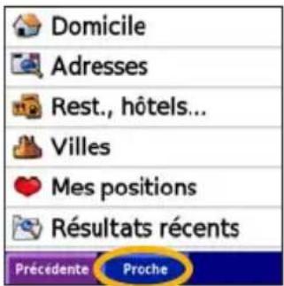 GARMIN iQue 3000 - Recherche d'un lieu à proximité d'un autre - 2