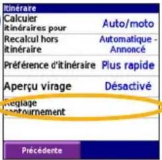 GARMIN iQue 3000 - Contournement de zones - 2