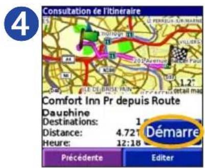 GARMIN iQue 3000 - Ouverture d'un itinéraire enregistré - 4