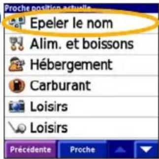 GARMIN iQue 3000 - Recherche alphétique - 5