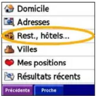 GARMIN iQue 3000 - Recherche d'un restaurant - 2