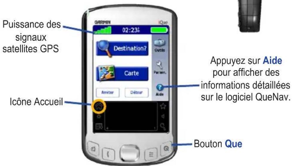 GARMIN iQue 3000 - Recherche de signaux satellites - 2