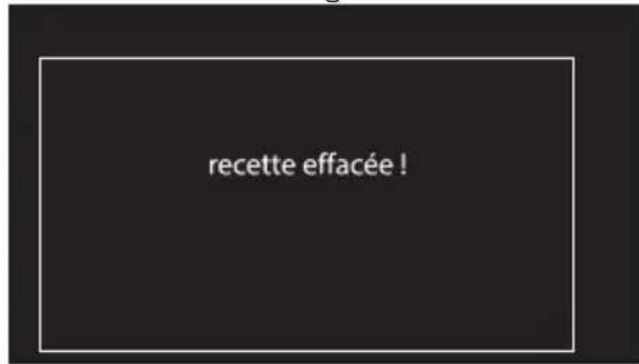 Recette effacée !
