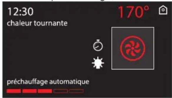 12:30 chaleur tournante 170° préchauffage automatique