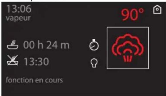 13:06 vapeur 90° 00 h 24 m 13:30 fonction en cours