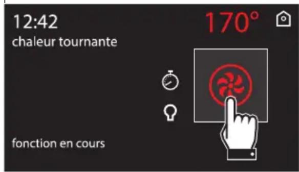 12:42 chaleur tournante 170° fonction en cours