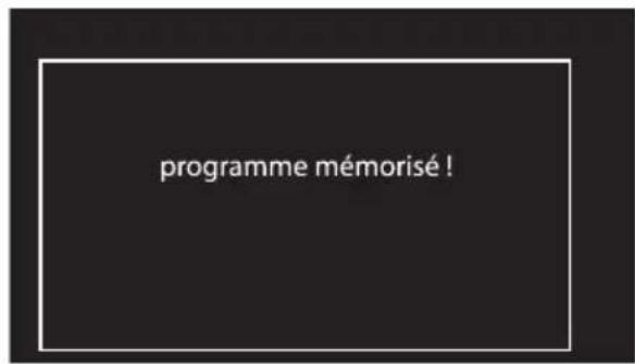 programme mémorisé !