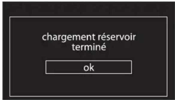 Chargement réservoir terminé OK