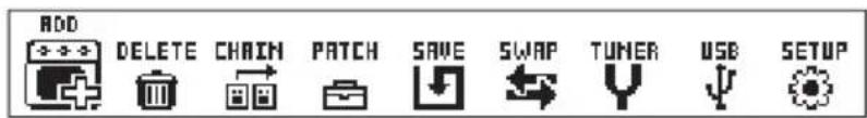 ZOOM G5n - ■ Ouverture de l'écran MENU TUNER (menu accordeur). - 2