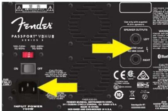 FENDER Passport Venue Series 2 - CONFIGURAÇÃO DO SISTEMA - 4