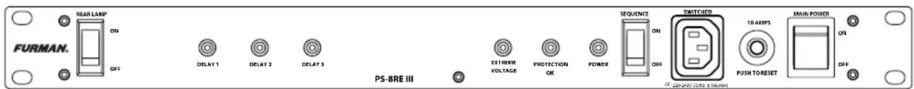 Furman PS8RE III - Функции передней панели - 1